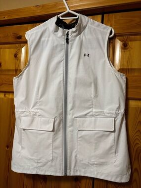 Under Armour Vest White Full-Zip Sleeveless